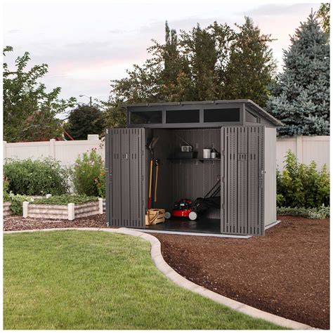 Backyard storage sheds costco - Keter Factor 8x6 Large Resin Outdoor Storage Shed for Patio Furniture, Lawn Mower, Garden Accessories Yard Tools, and Pool Toys, Taupe . Visit the Keter Store. 3.9 3.9 out of 5 stars 831 ratings. $910.60 with 17 percent savings -17% $ 910. 60. List Price: $1,099.99 List Price: $1,099.99 $1,099.99.